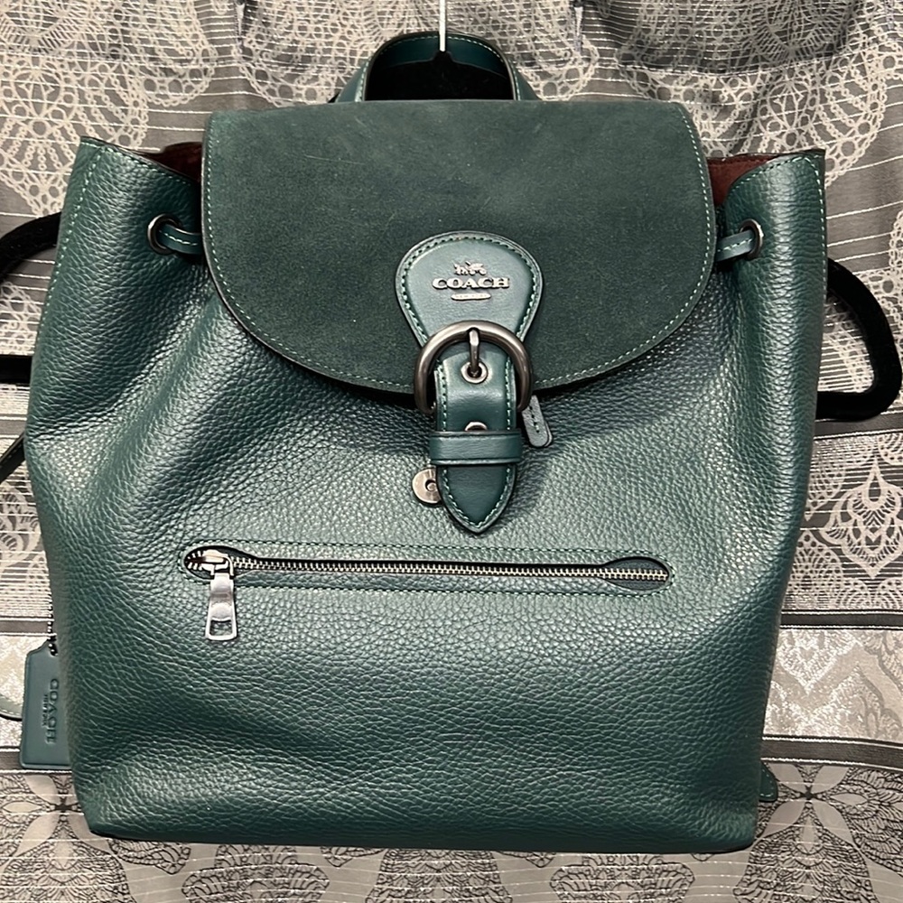 Coach Forest Green Backpack, NWT